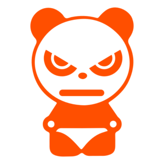 Angry Panda Decal (Orange)